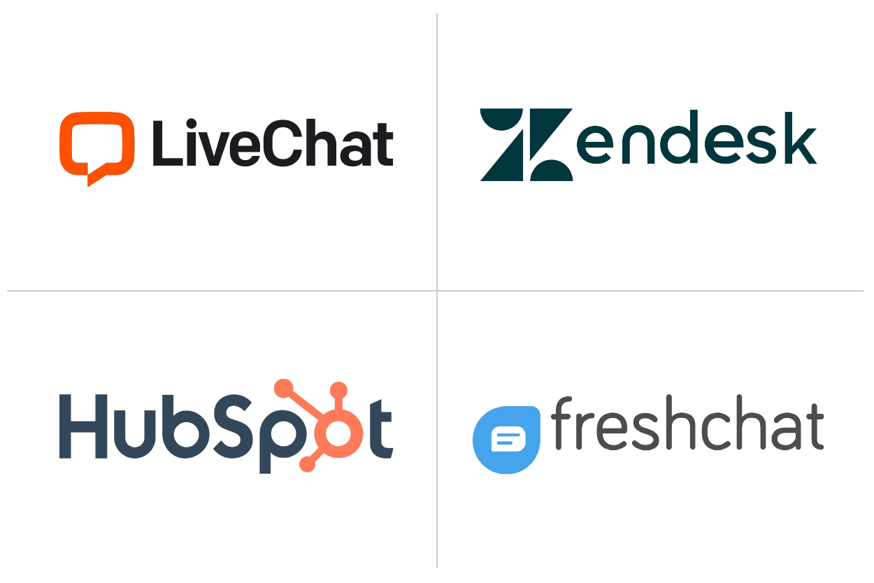 Interconnexion technique du LMS avec LiveChat, Zendesk, HubSpot, Freshchat